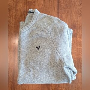 American Eagle Men's Sweater with Elbow Patches - Size Large, Athletic Fit